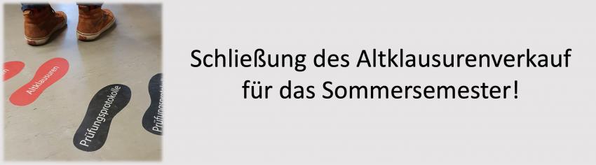 Schließung Altklauserverkauf